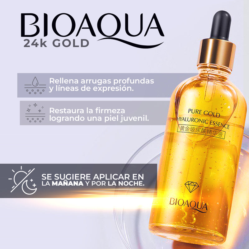 ✨ PROMOCIÓN: Compra 1 Serum BioAqua 24k Gold Llévate 2 y 2 mascarillas faciales hidratantes + ¡Frete Gratis!💎