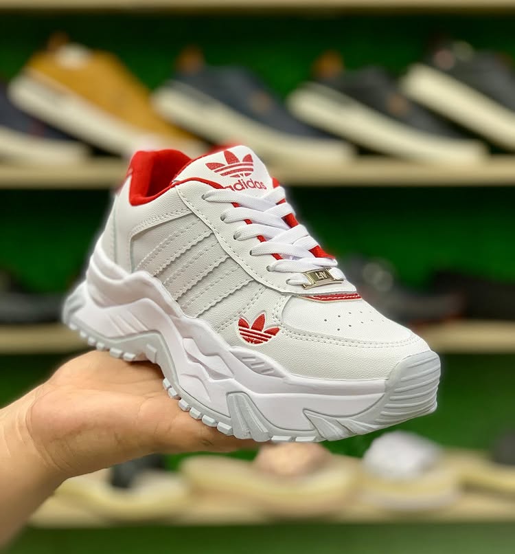 ADIDAS BLANCO ROJO - ¡ENVÍO GRATIS! 💎