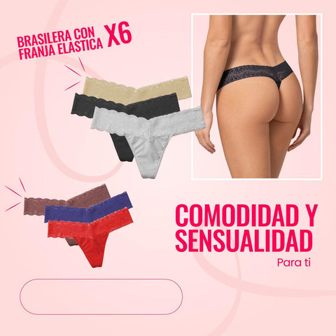 TANGA FRANJA ELASTICA PACKX6 - DISEÑOS - ElectroCity