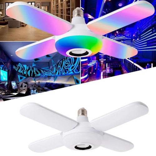 Bombillo con Apas Parlante Luces RGB